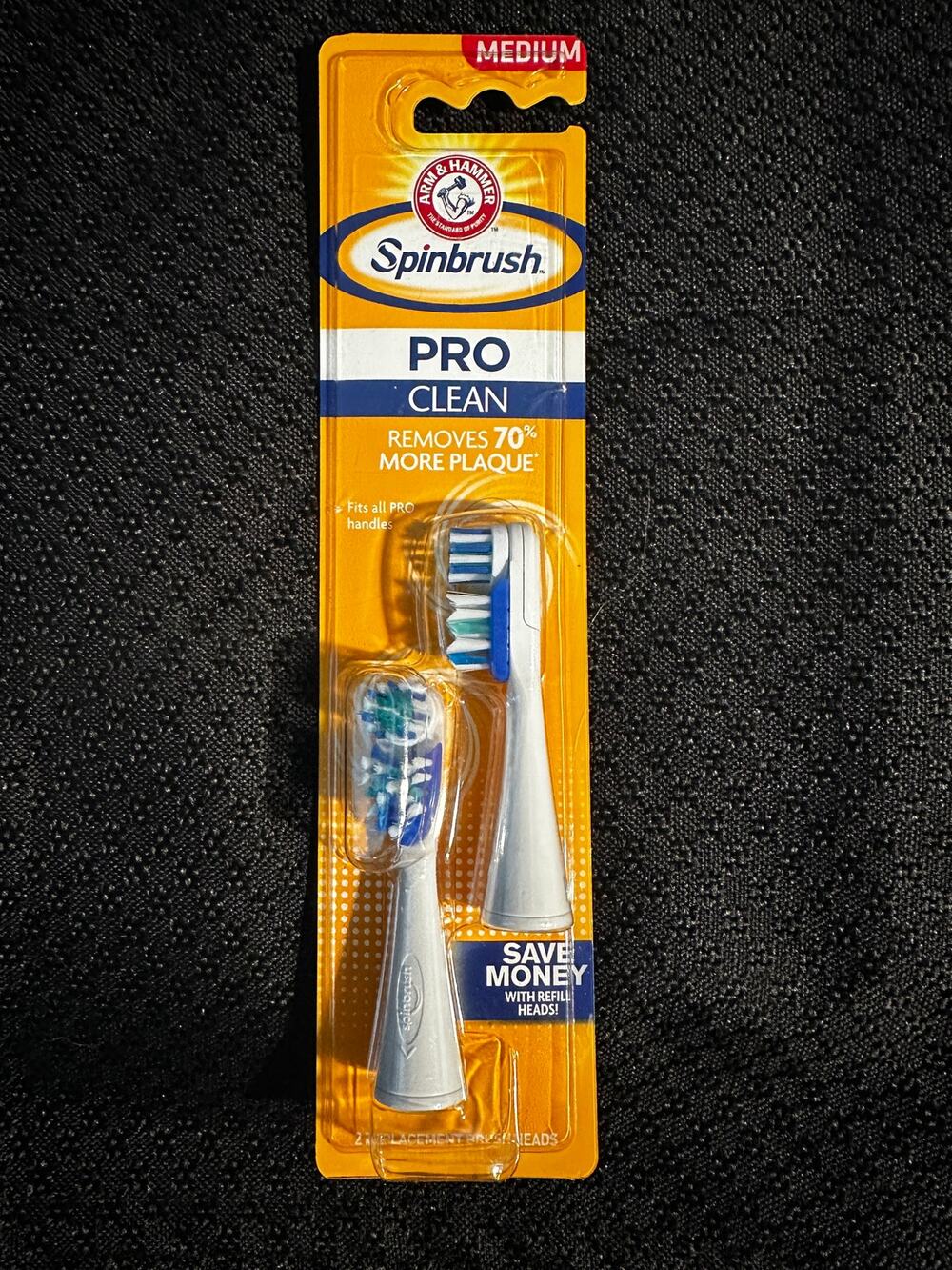 Arm & Hammer Spinbrush Pro Clean Replacement Heads 2 Brush Refills Medium